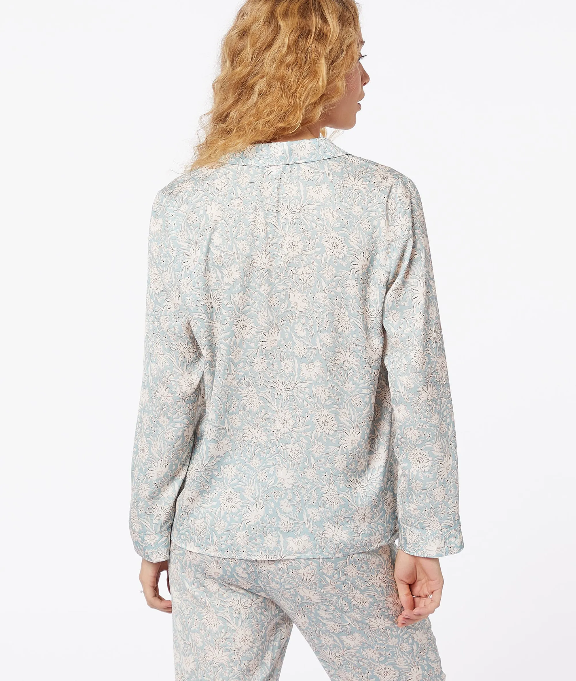 CAMISA PIJAMA ESTAMPADO FLORAL IRIS BLEU LAGON  ETAM