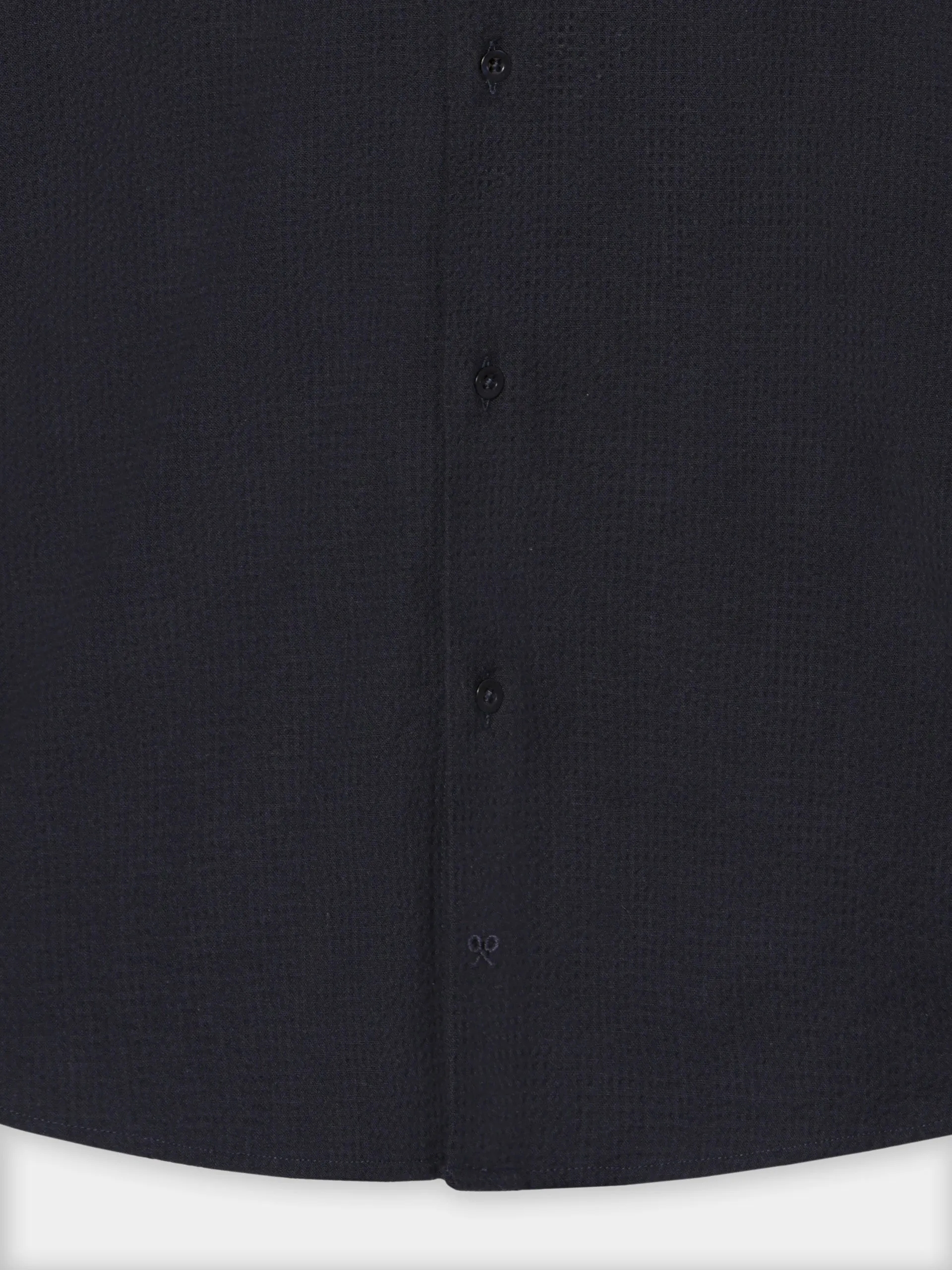 Camisa sport unique seersucker azul marino