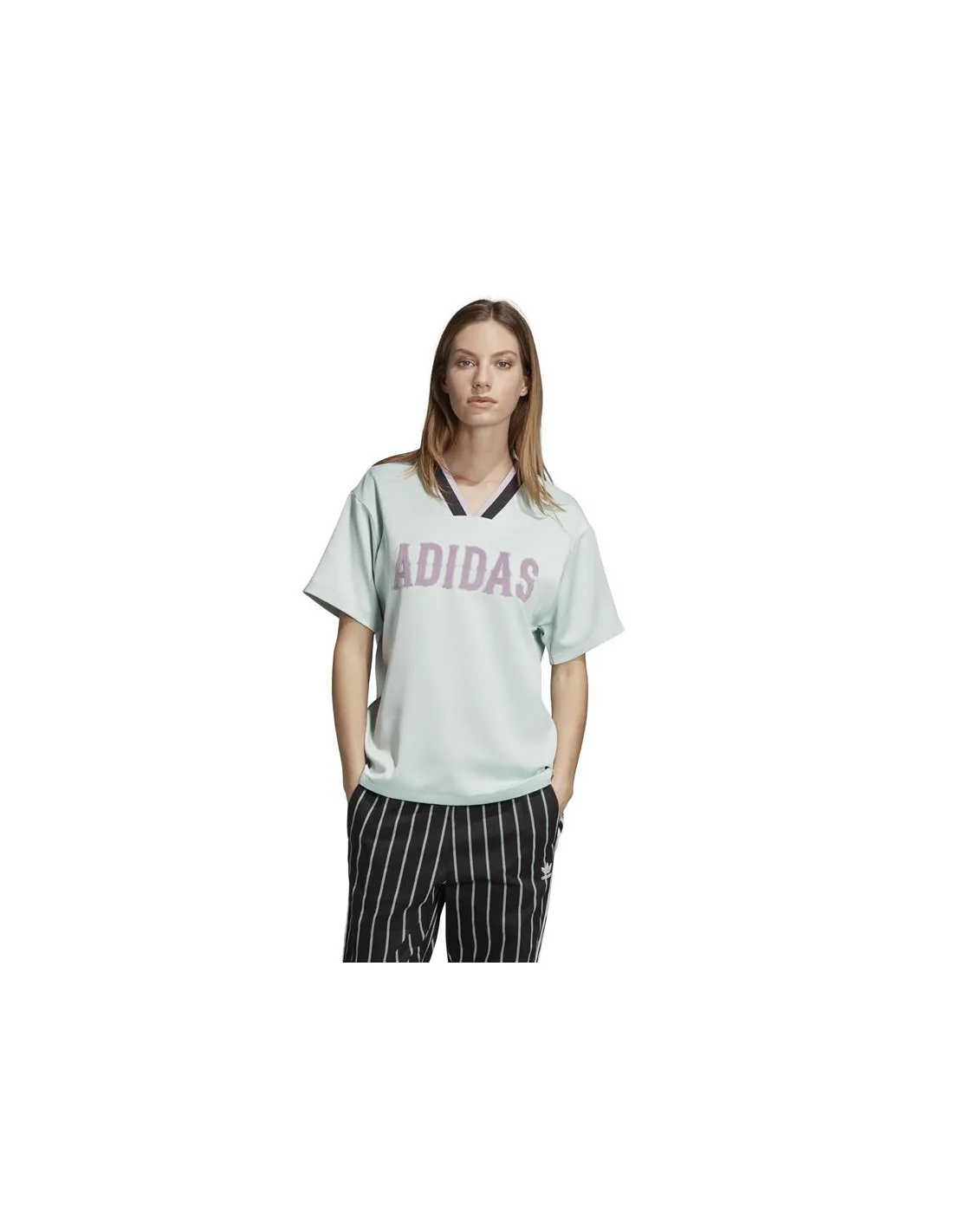 Camiseta adidas Boyfriend azul Mujer