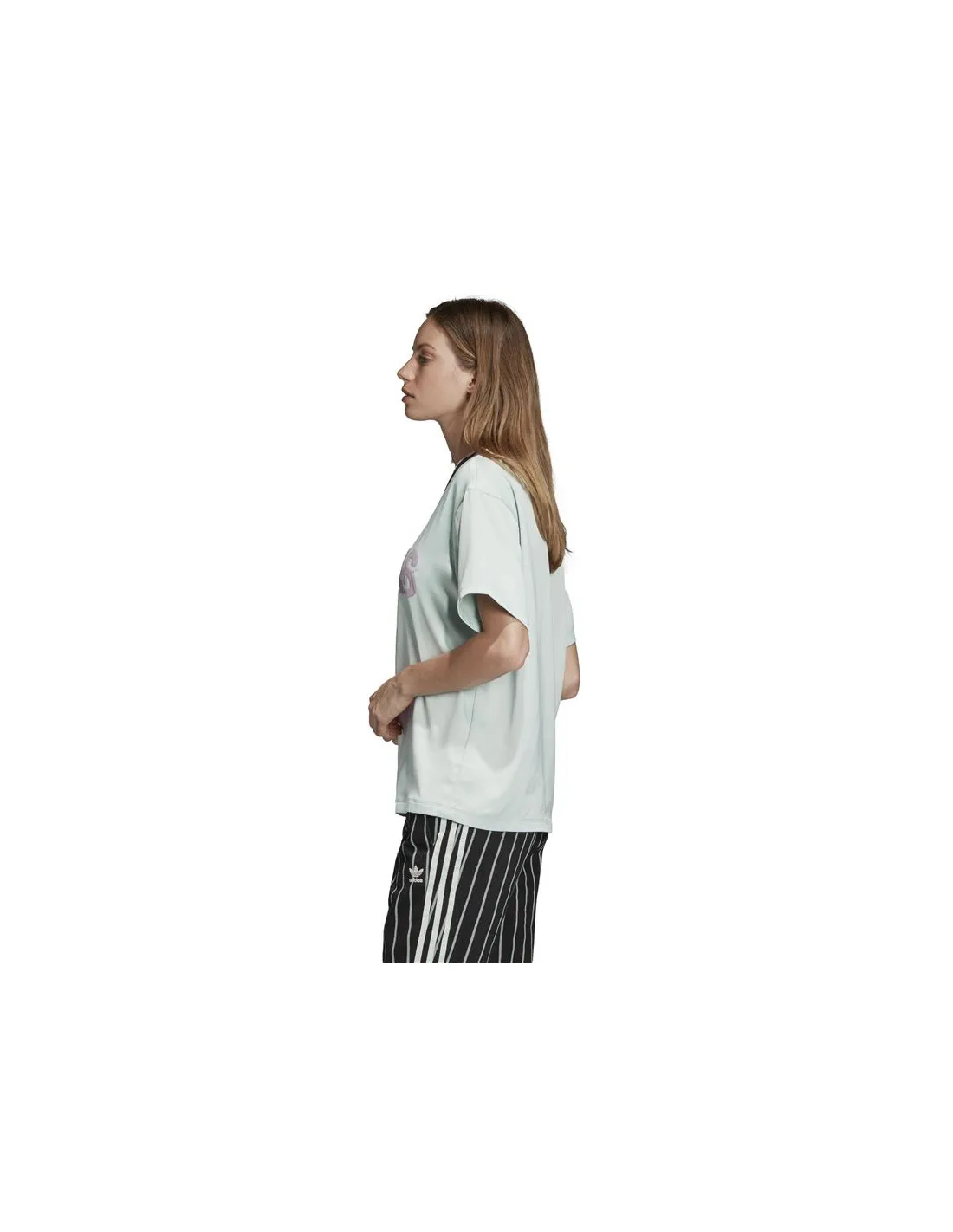 Camiseta adidas Boyfriend azul Mujer
