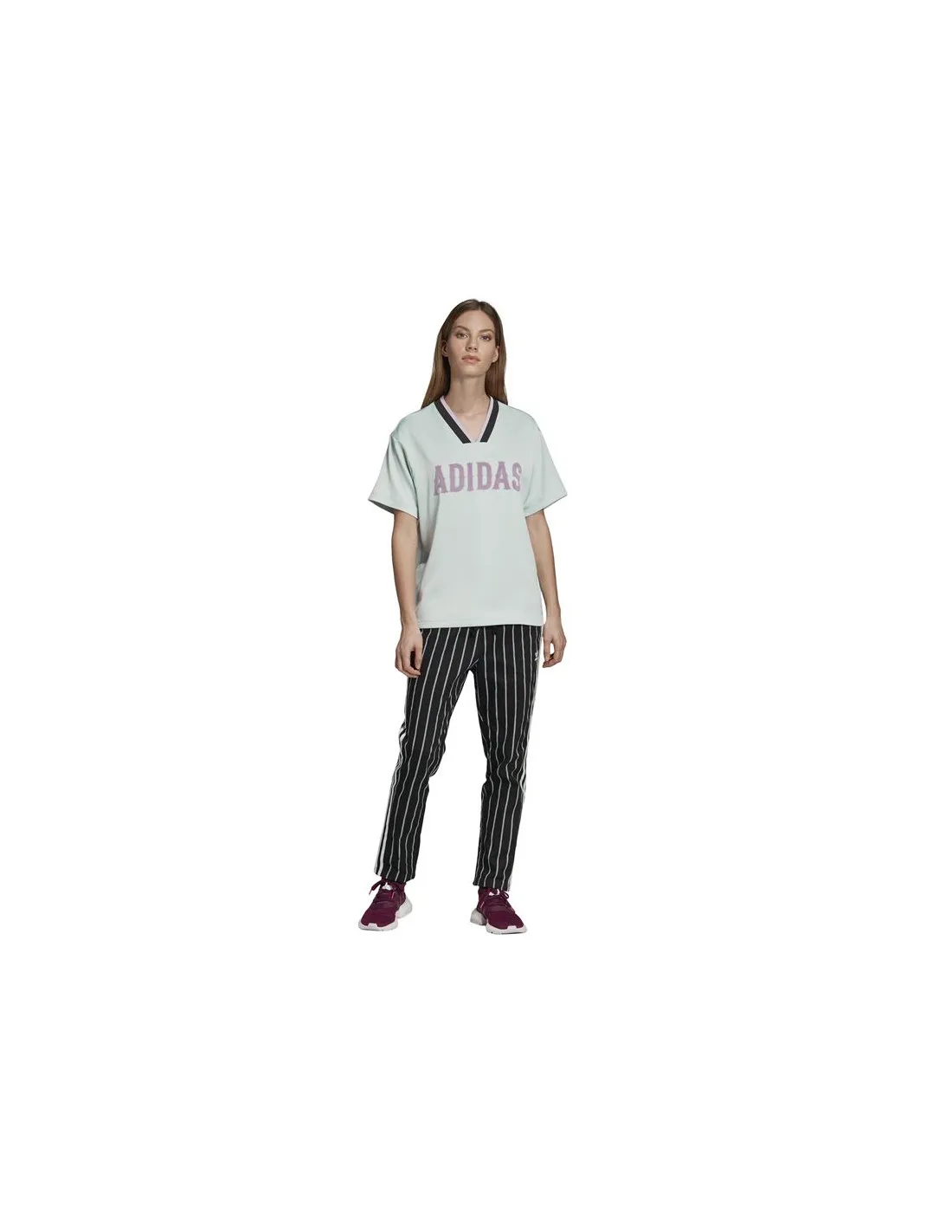 Camiseta adidas Boyfriend azul Mujer