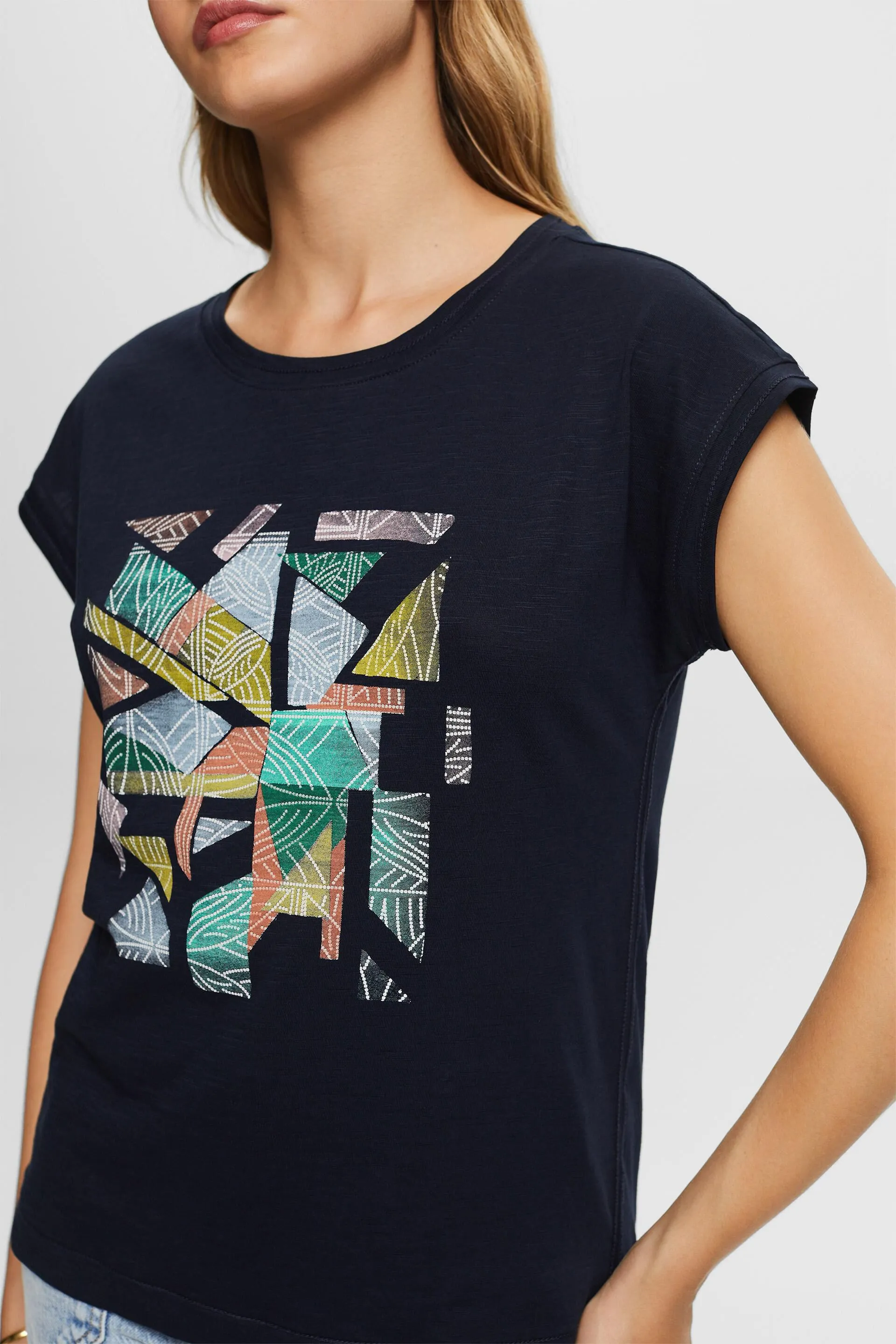 Camiseta con estampado, 100% algodón
