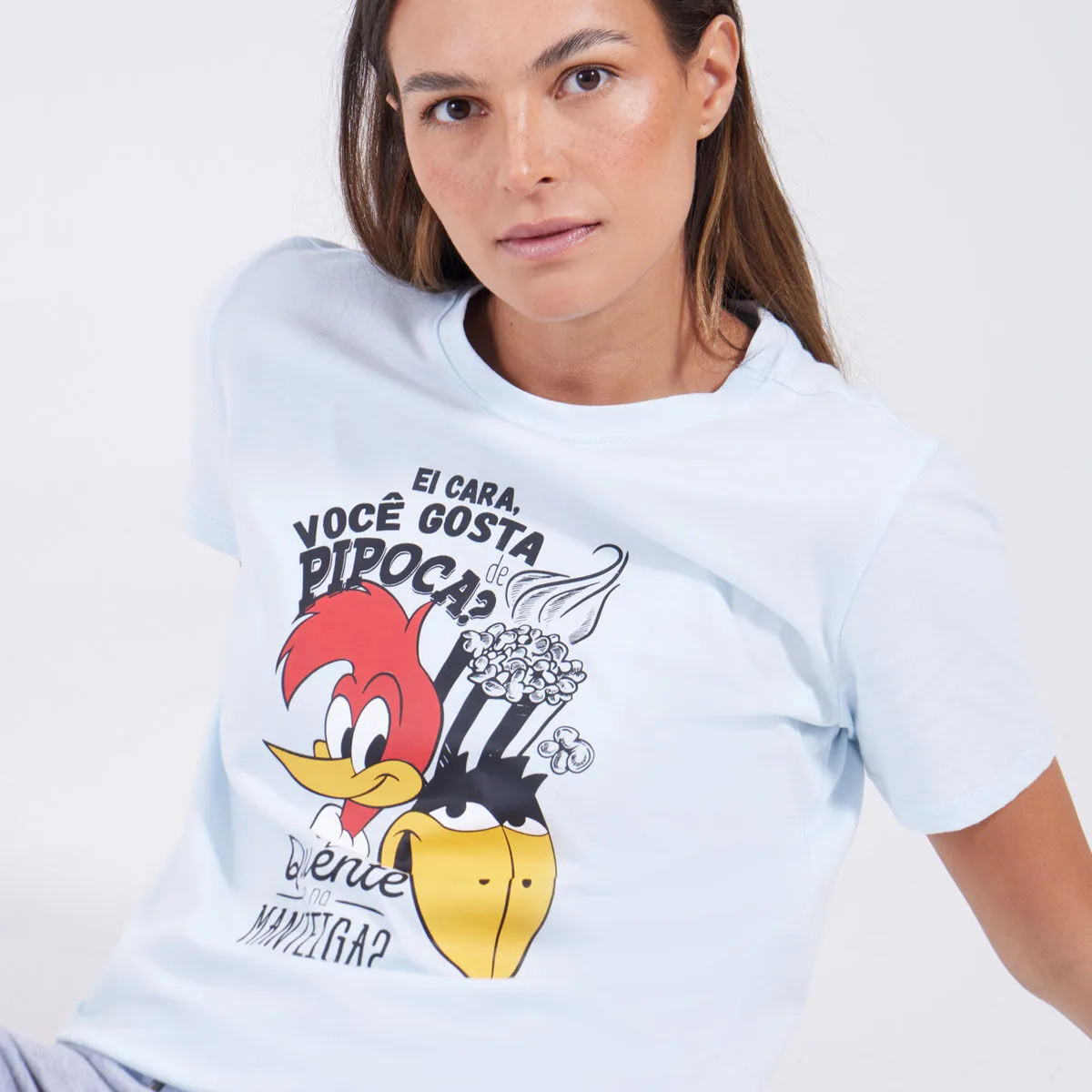 Camiseta Con Estampado Del Pájaro Loco