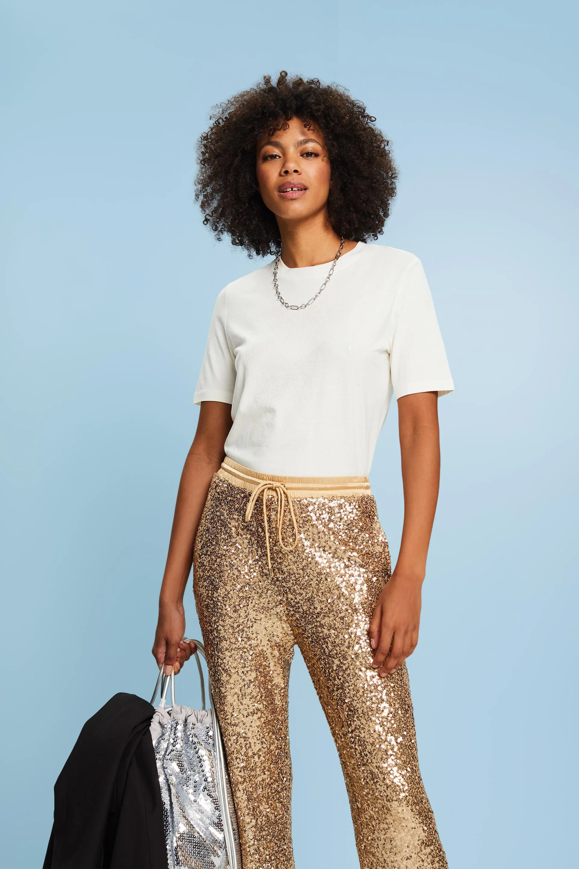 Camiseta con estampado holográfico