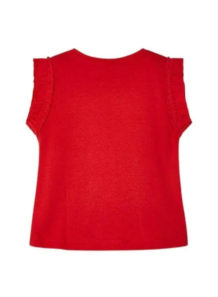 Camiseta Mayoral Perforados Rojo Para Niña