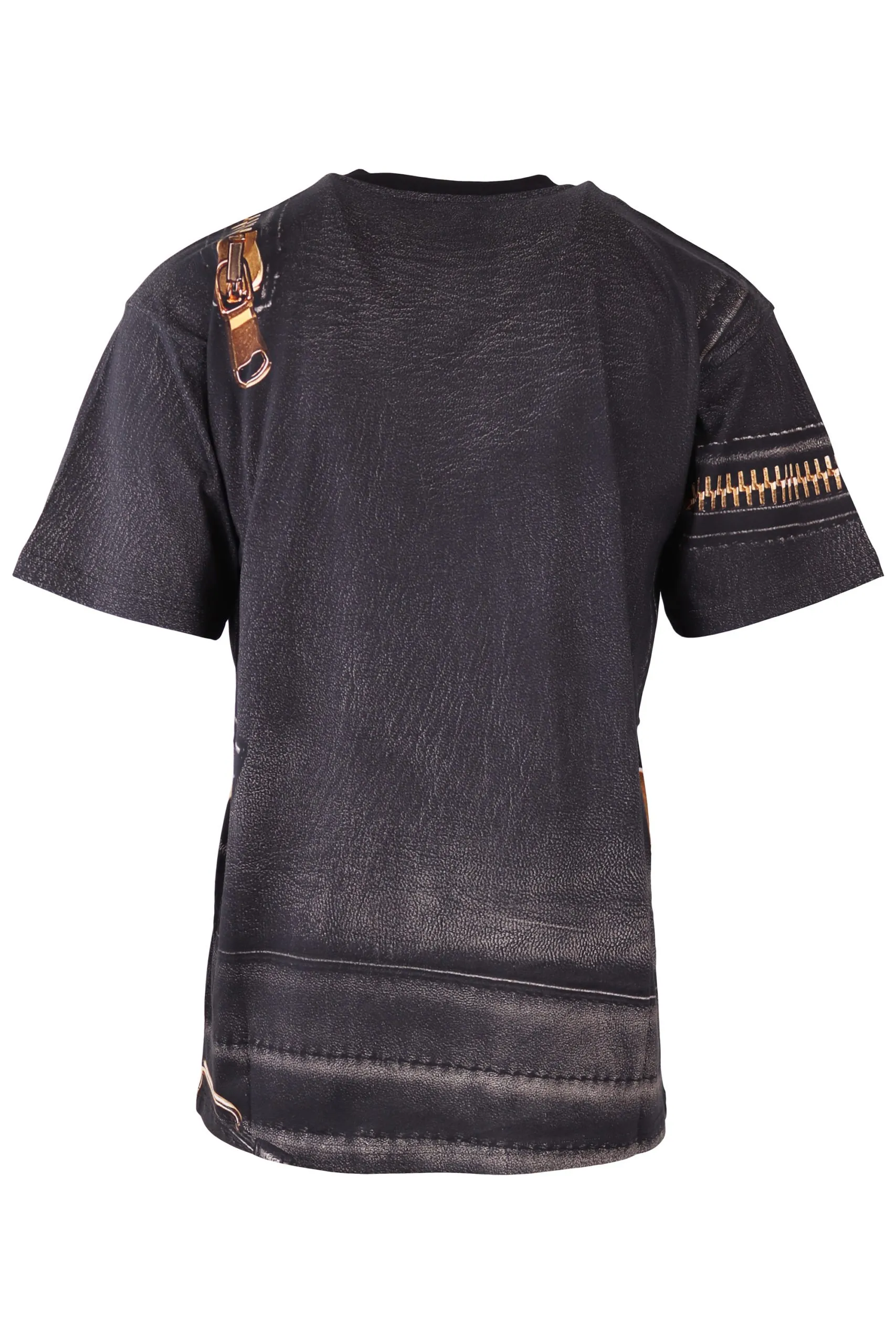 Camiseta Moschino Couture negra con cremallera doradas
