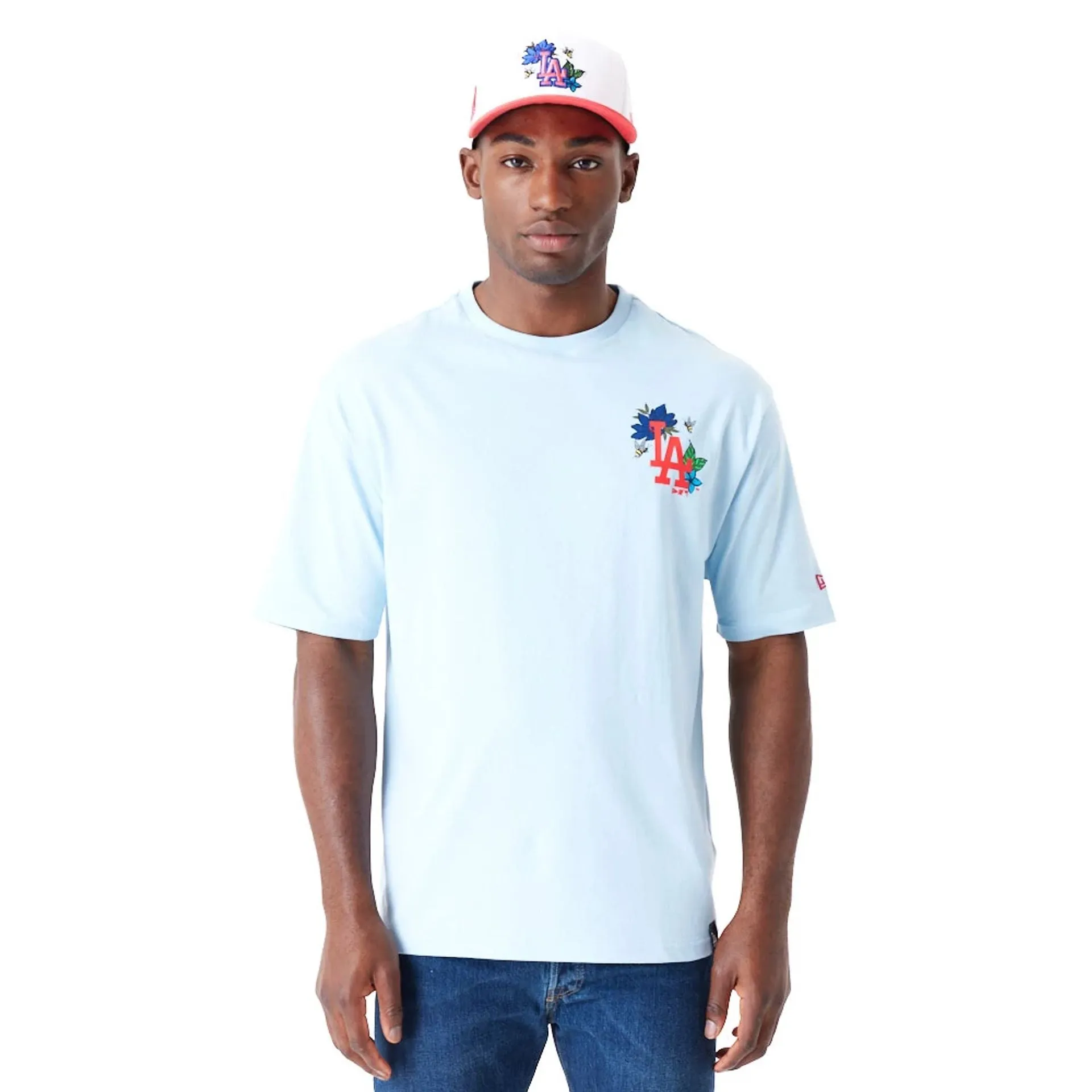 Camiseta Oversized LA Dodgers MLB Floral Graphic