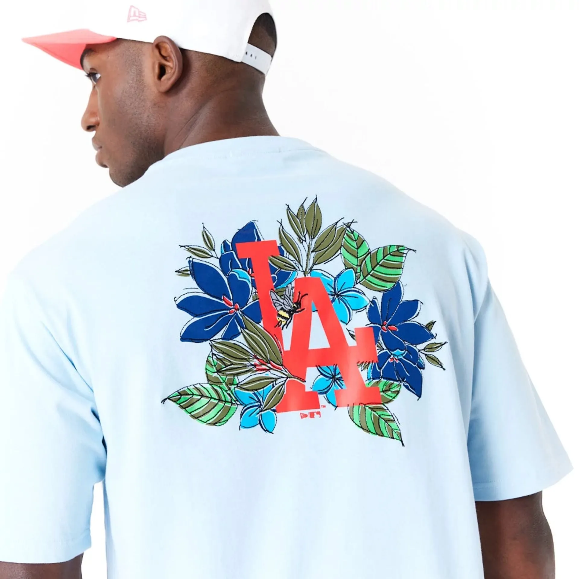 Camiseta Oversized LA Dodgers MLB Floral Graphic