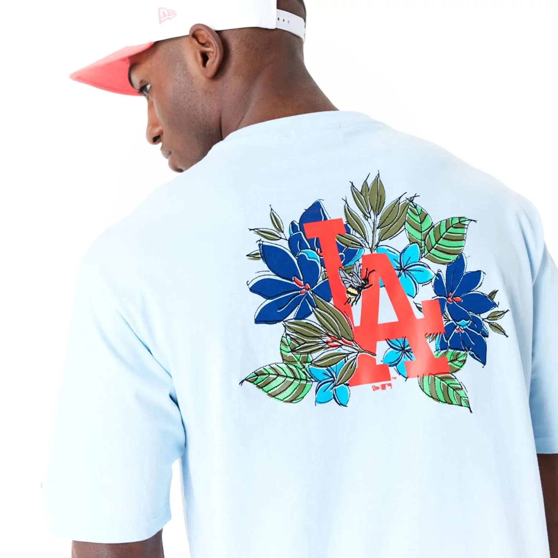 Camiseta Oversized LA Dodgers MLB Floral Graphic