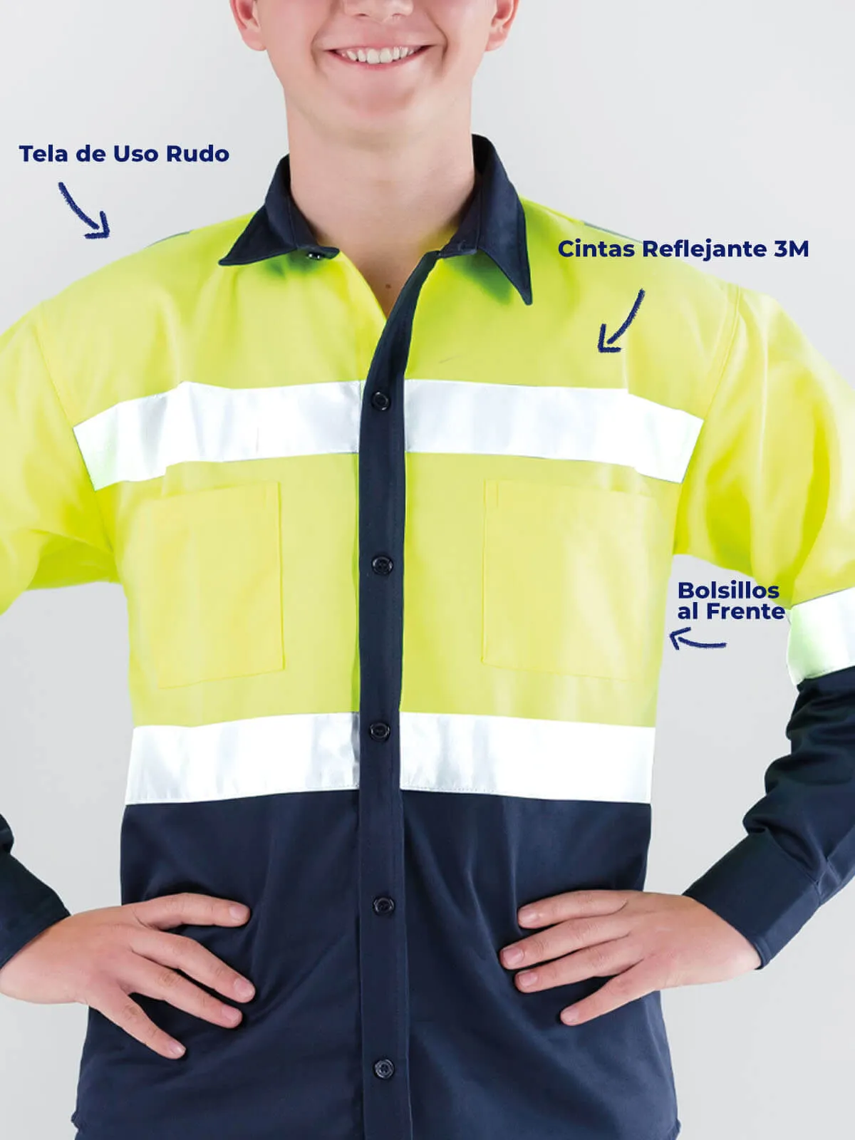 Camisola con Cintas Reflejantes Caballero