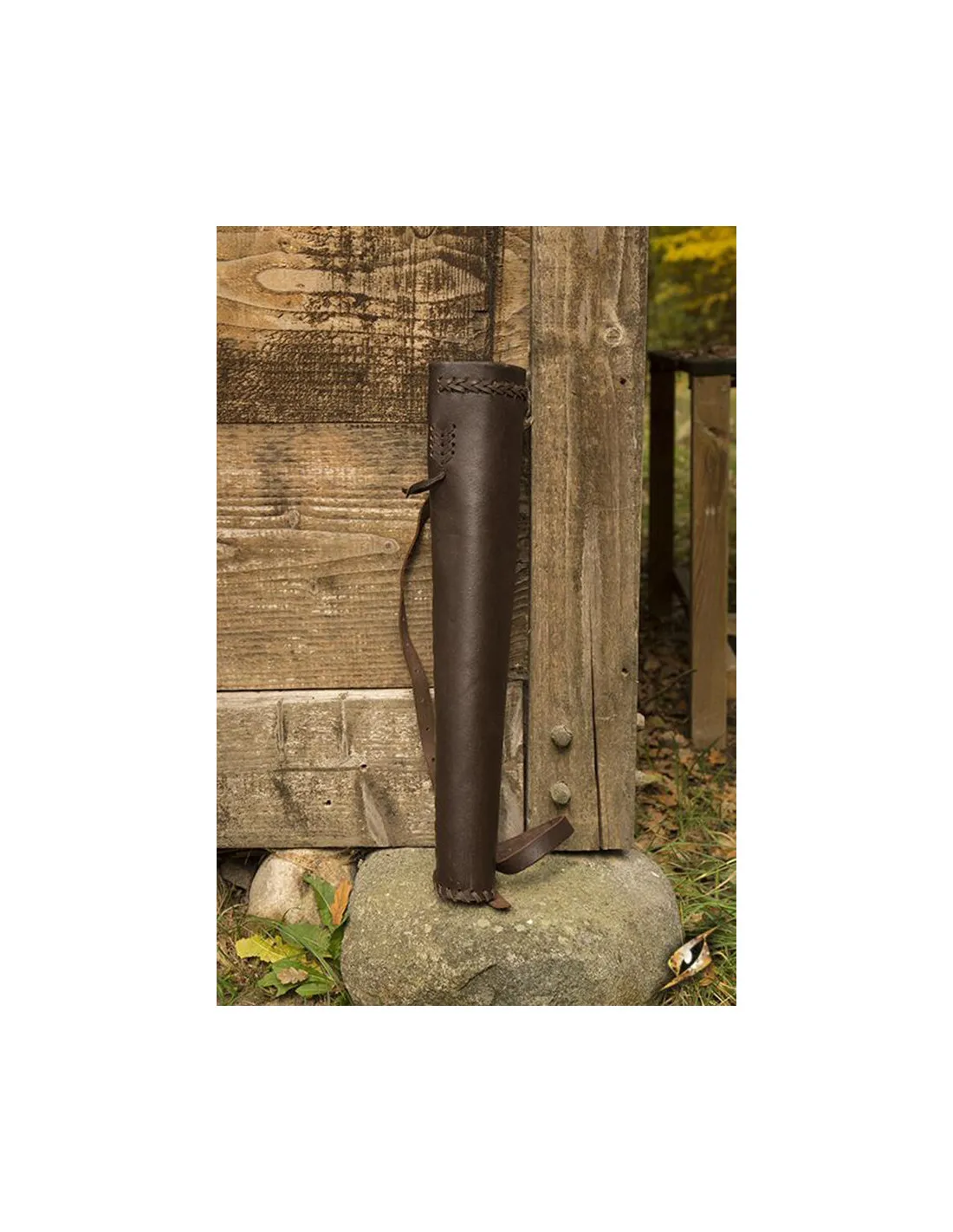 Carcaj medieval pequeño del Cazador para LARP, color marrón