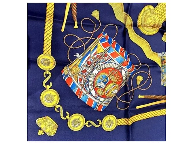 Carré 90 de Hermès Azul marino 