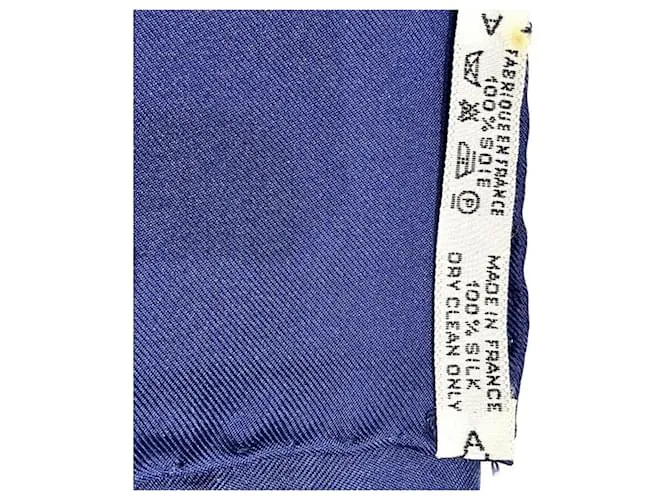 Carré 90 de Hermès Azul marino 