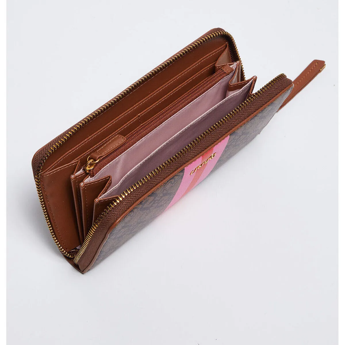 Cartera grande con cremallera alrededor