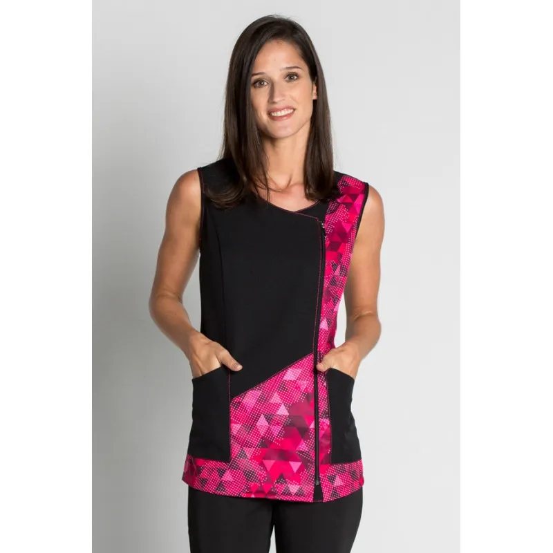 CASACA LABORAL ESTAMPADO TRIáNGULO HIPSTER FUCSIA  DYNEKE