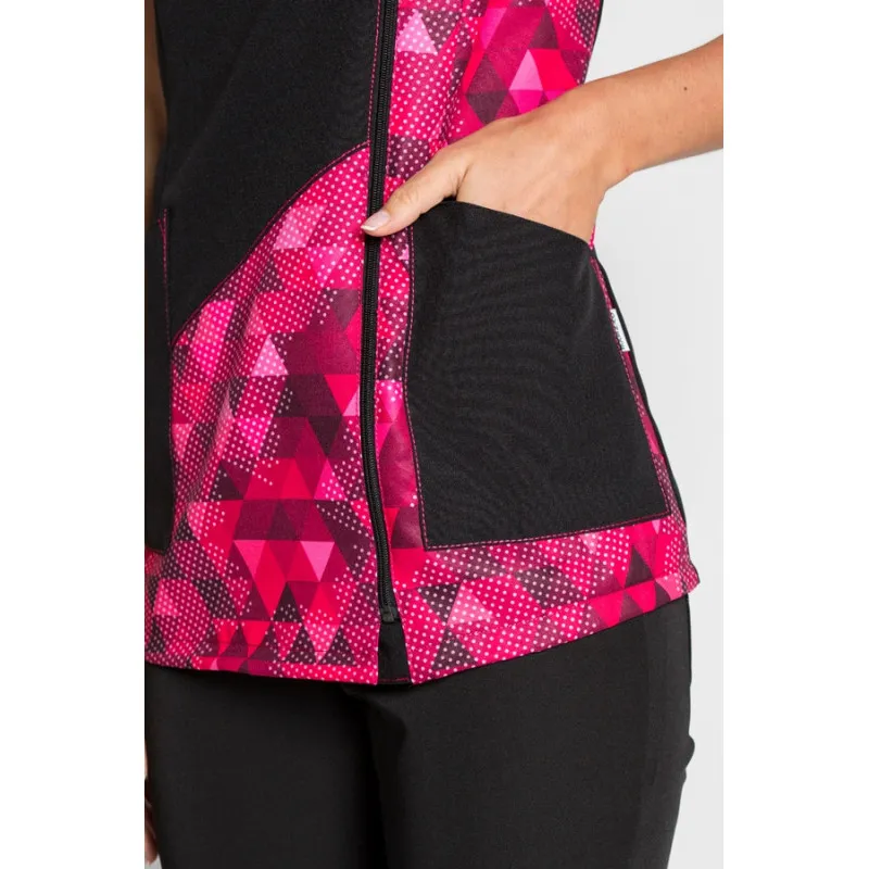 CASACA LABORAL ESTAMPADO TRIáNGULO HIPSTER FUCSIA  DYNEKE