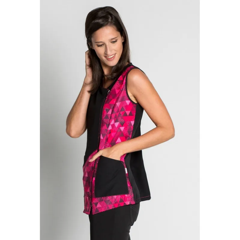 CASACA LABORAL ESTAMPADO TRIáNGULO HIPSTER FUCSIA  DYNEKE