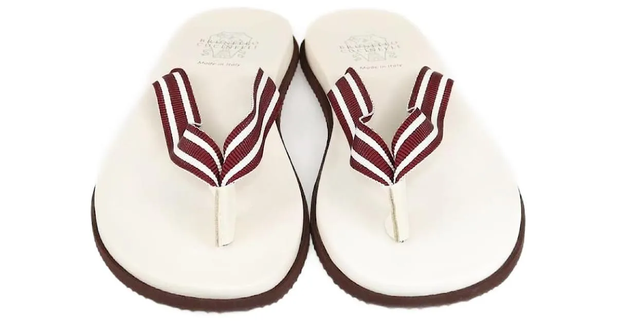 Chanclas burdeos Brunello Cucinelli 