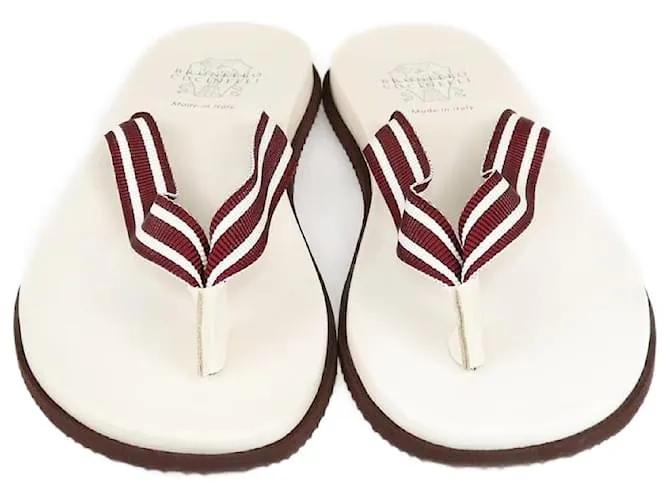 Chanclas burdeos Brunello Cucinelli 