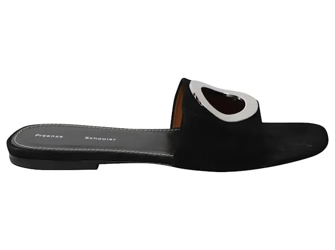 Chanclas Proenza Schouler en ante negro 