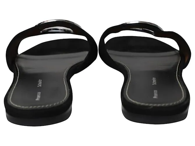 Chanclas Proenza Schouler en ante negro 