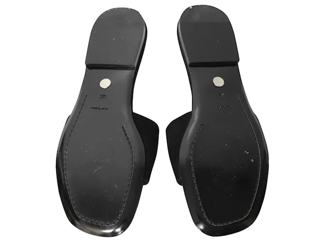 Chanclas Proenza Schouler en ante negro 