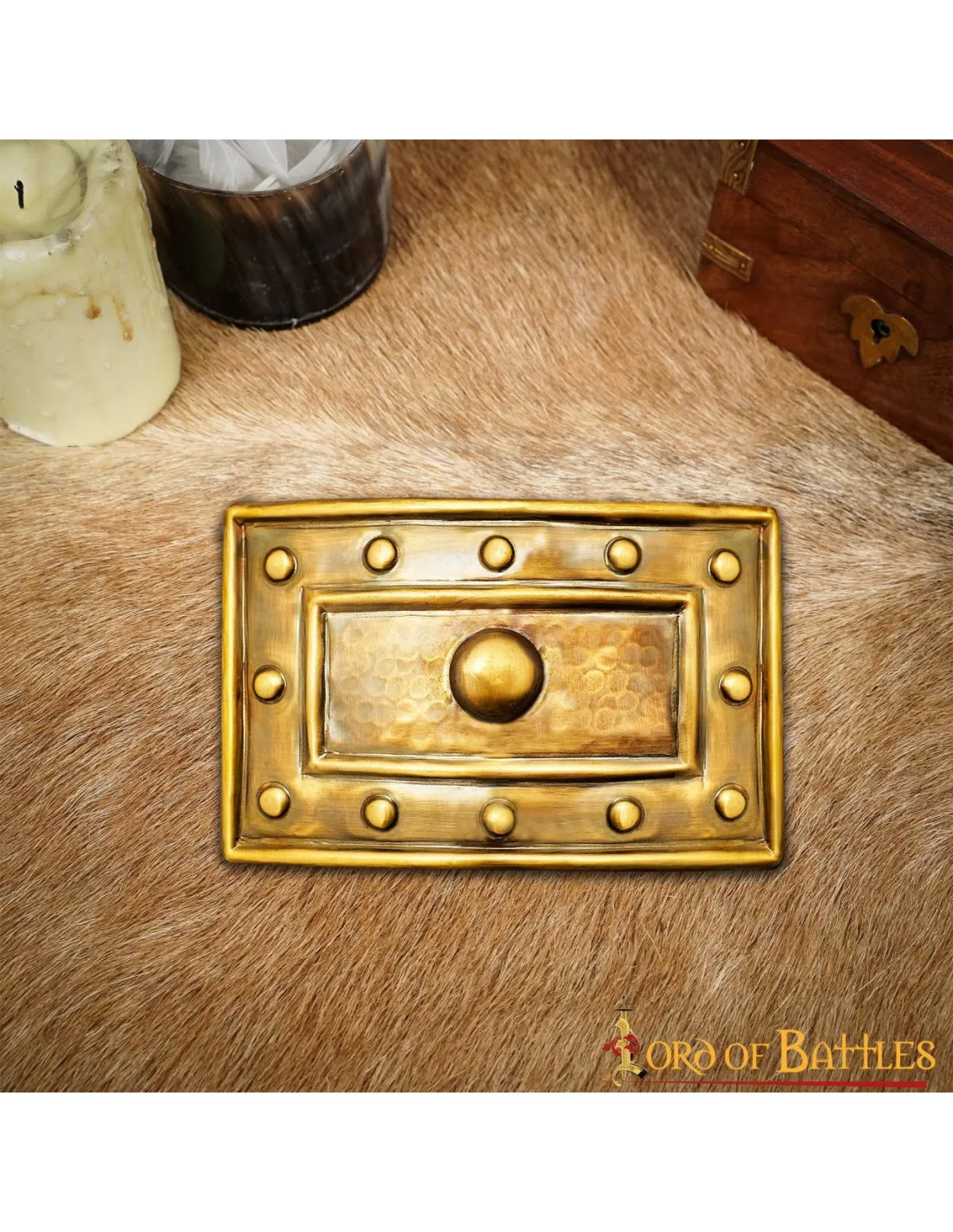 Chapón ornamental Bestia del Reino para cinturones vikingos