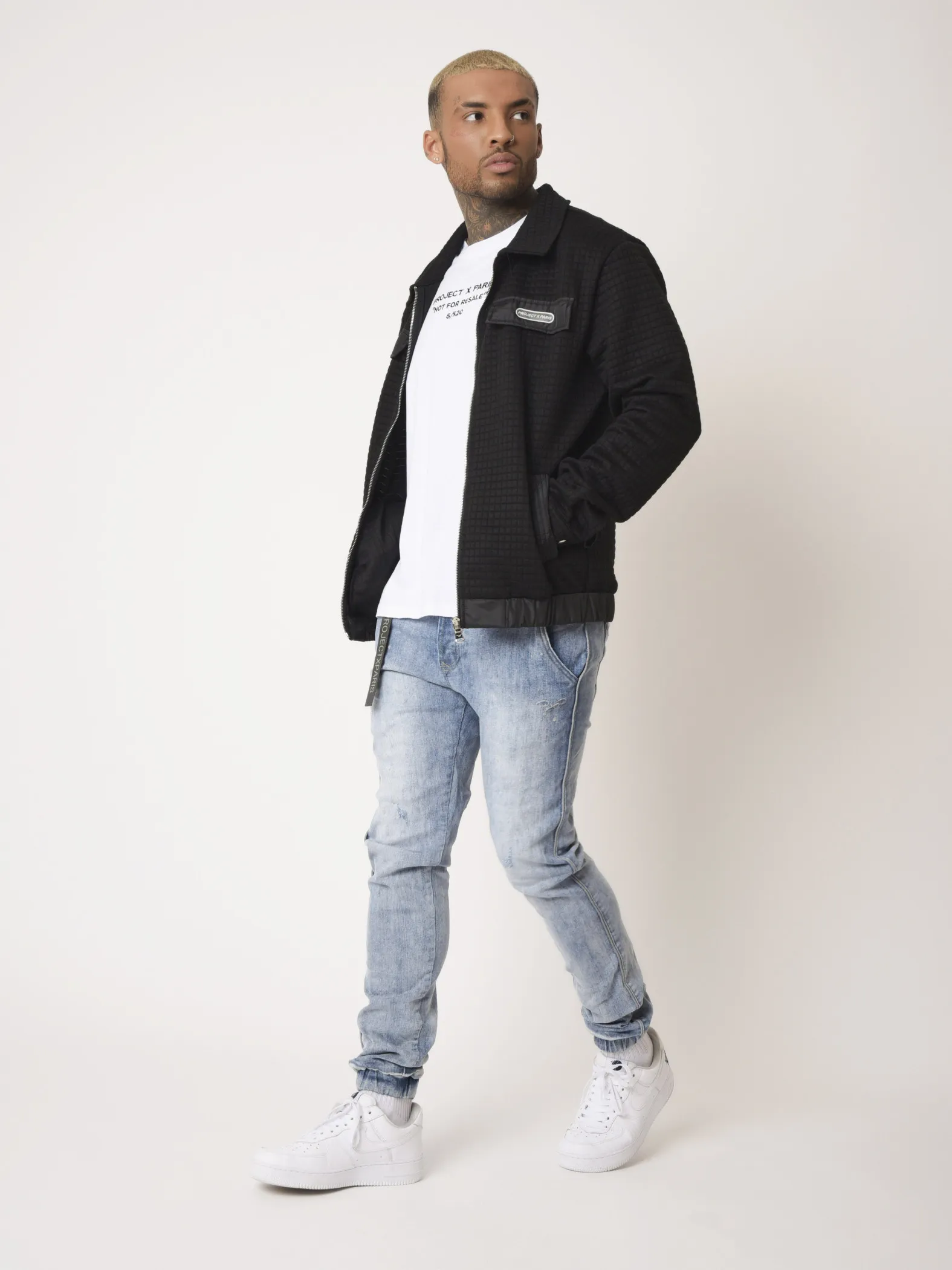 Chaqueta con acolchado cuadrado