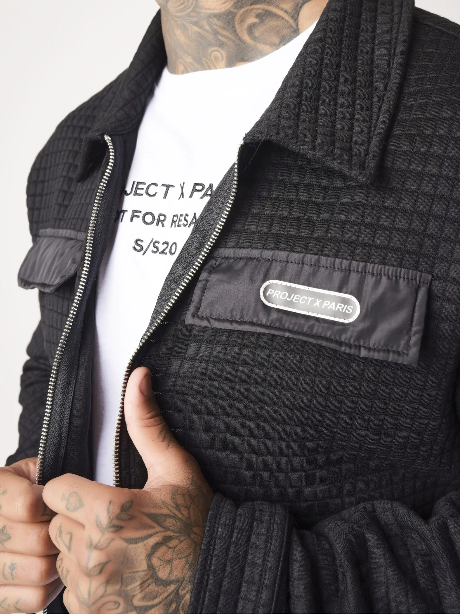 Chaqueta con acolchado cuadrado