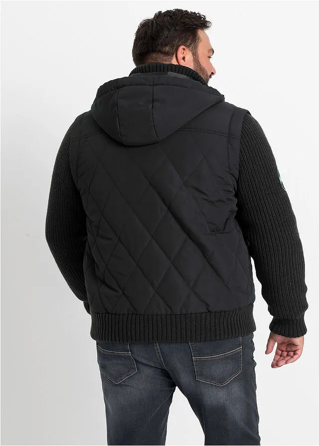 Chaqueta con mangas de punto Negro