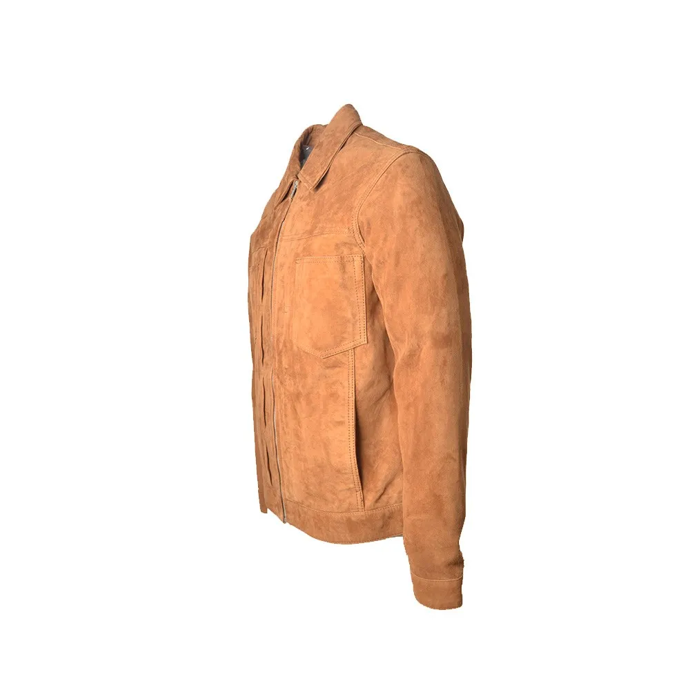 Chaqueta de Ante Edwin ED PANHEAD Color Camel