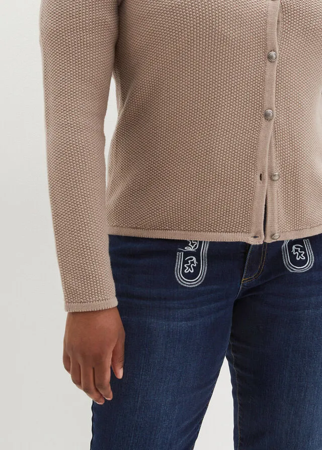 Chaqueta de punto tradicional Rosa vintage