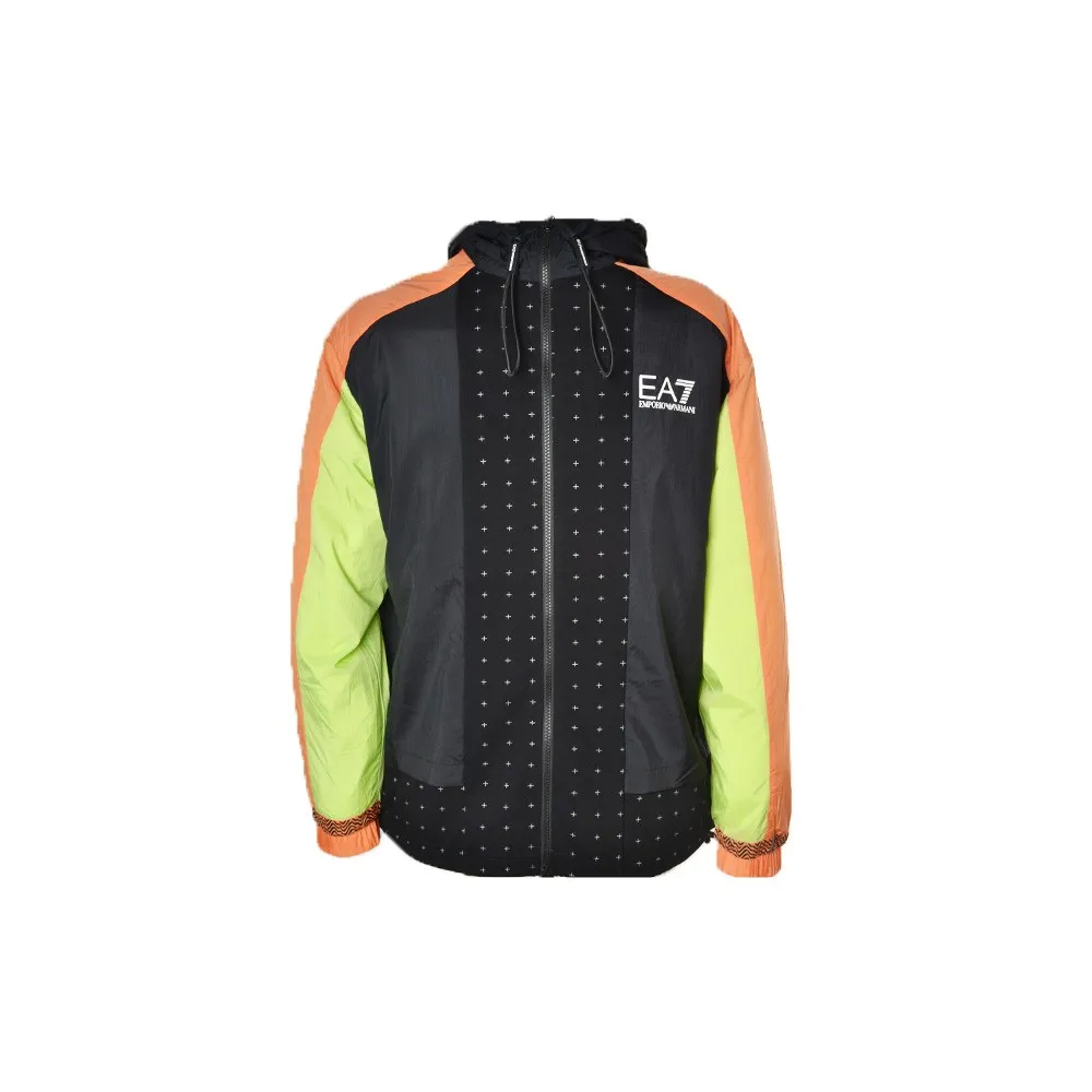 Chaqueta EA7 Emporio Armani 3LPM29 PN84Z Color Negro Lima y Naranja