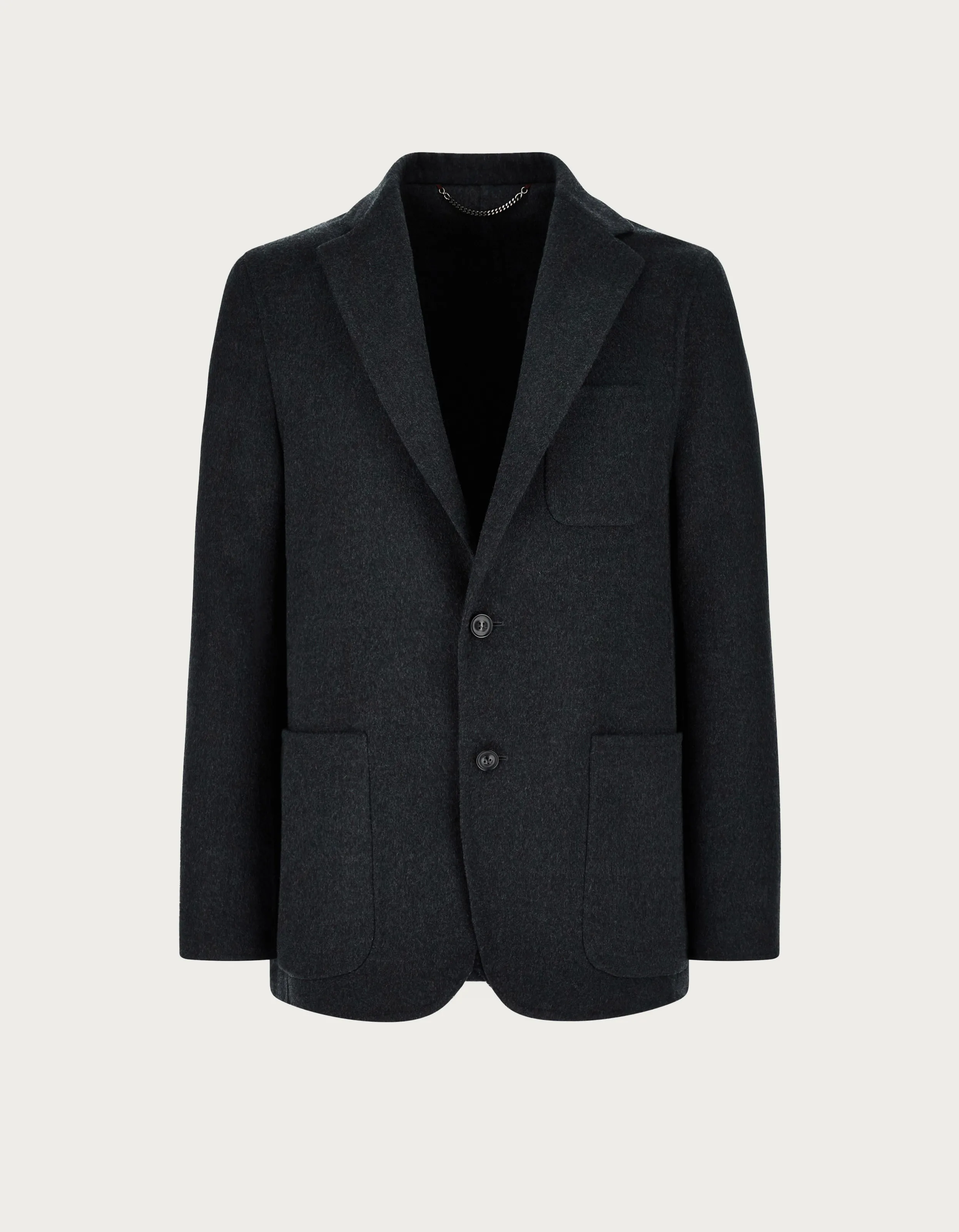 Chaqueta en Doble de lana gris antracita 