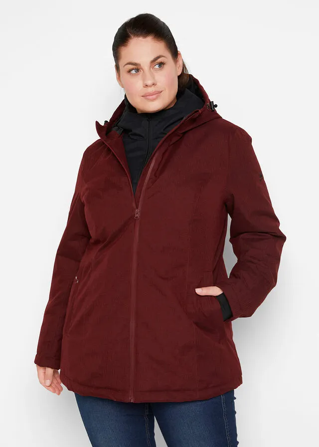 Chaqueta funcional impermeable 2 en 1 Negro