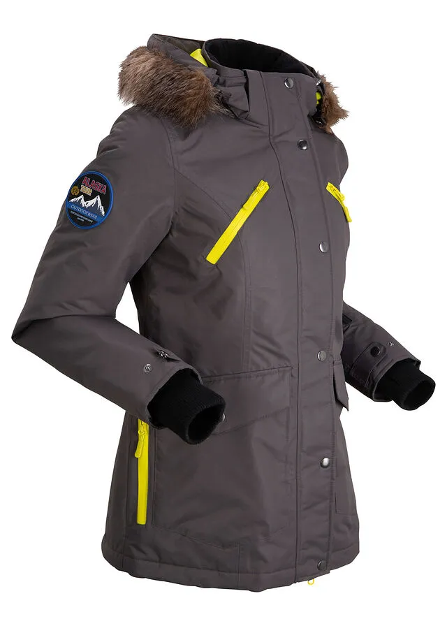 Chaqueta funcional impermeable pizarra