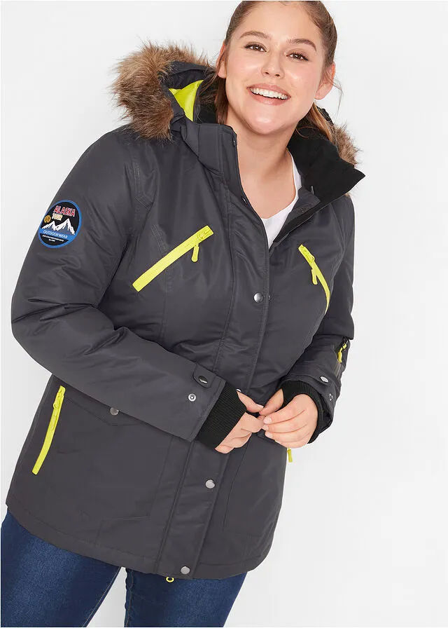 Chaqueta funcional impermeable pizarra