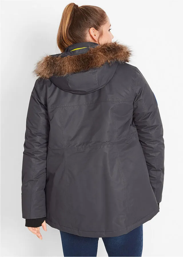 Chaqueta funcional impermeable pizarra