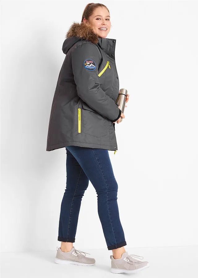 Chaqueta funcional impermeable pizarra