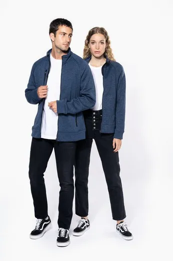 Chaqueta Jaspeada Con Cremallera Hombre
