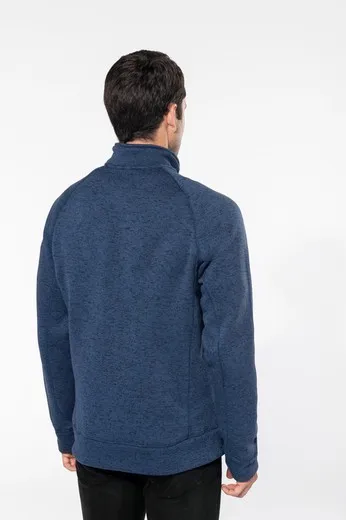 Chaqueta Jaspeada Con Cremallera Hombre