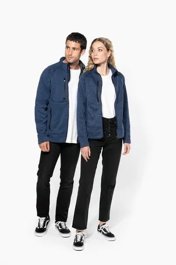 Chaqueta Jaspeada Con Cremallera Hombre