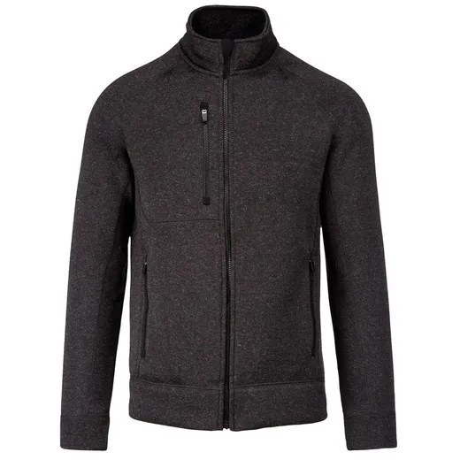 Chaqueta Jaspeada Con Cremallera Hombre