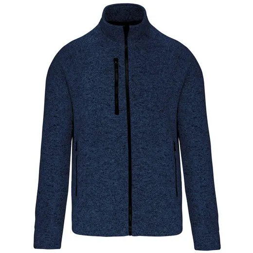 Chaqueta Jaspeada Con Cremallera Hombre