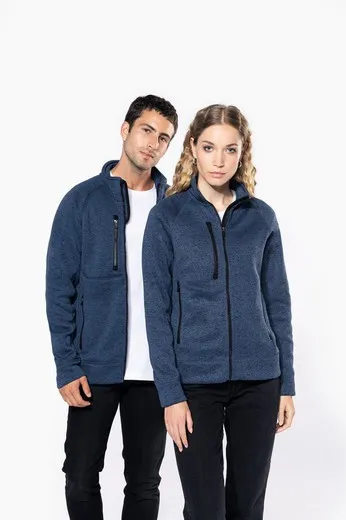 Chaqueta Jaspeada Con Cremallera Hombre