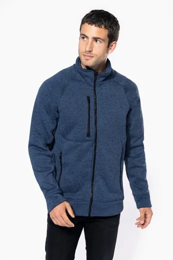 Chaqueta Jaspeada Con Cremallera Hombre