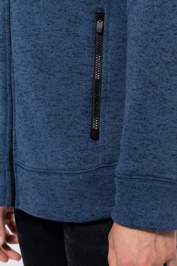 Chaqueta Jaspeada Con Cremallera Hombre