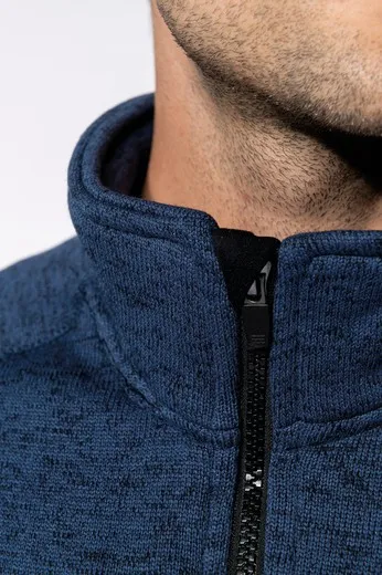 Chaqueta Jaspeada Con Cremallera Hombre