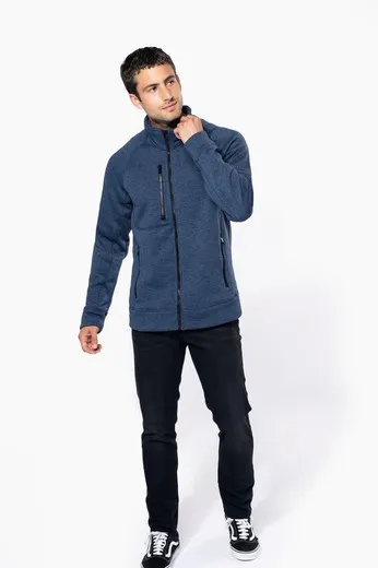 Chaqueta Jaspeada Con Cremallera Hombre