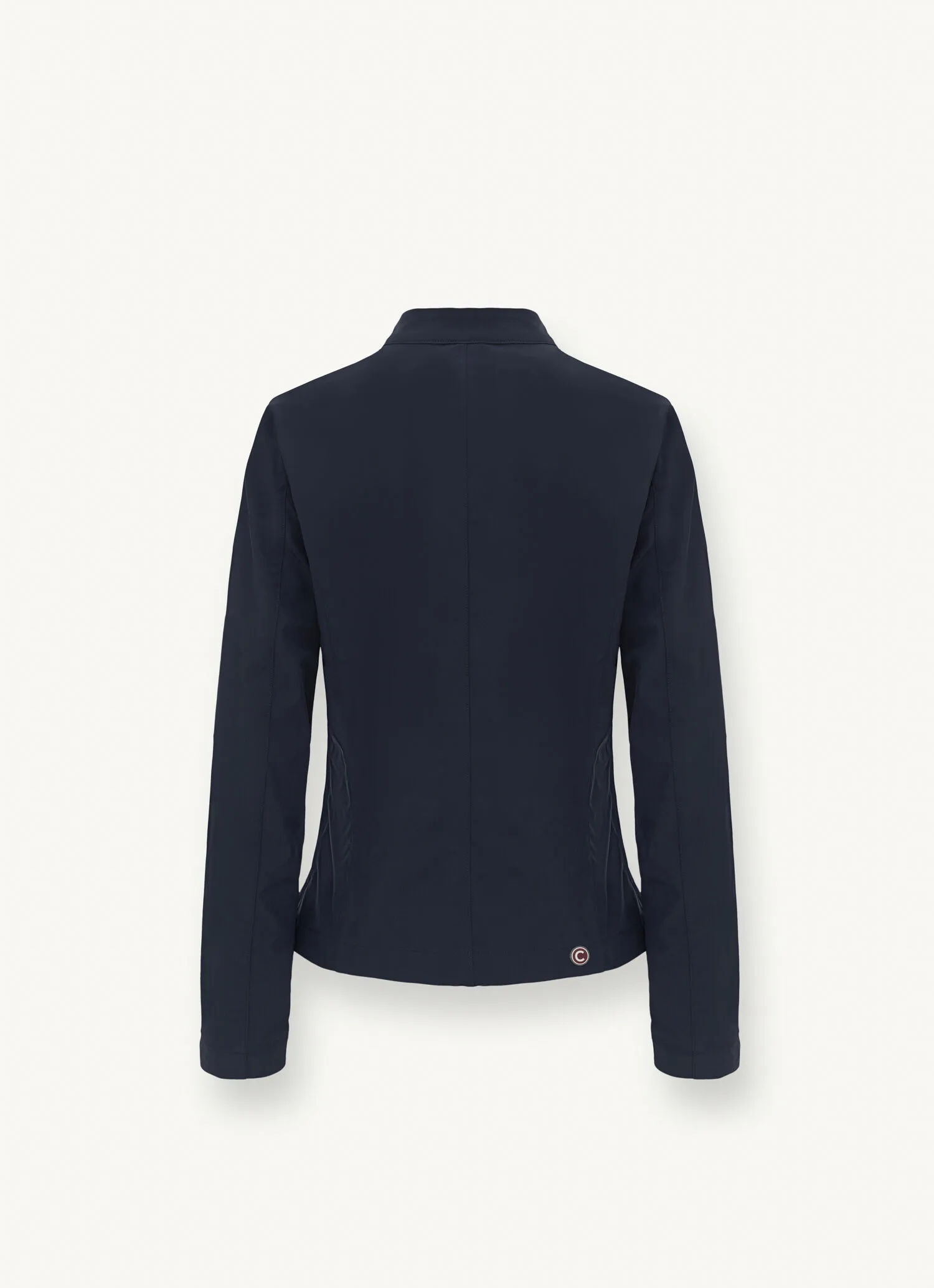 Chaqueta motera de softshell con cuello mao
